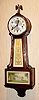 C.1925, New Haven WINSOME banjo clock, Westminster chime, mahogany case.
