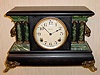 C.1920, E. Ingraham and Co., ADRIAN classic black mantel clock, 8-day time and strike.