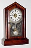 C.1881, William L. Gilbert Clock Co., "Advocate", 8-day time/strike/alarm shelf clock.