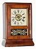 C.1860, Seth Thomas Clock Co., Cottage "C", 30-hour time/alarm flat top cottage timepiece.