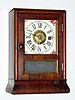 C.1860, Seth Thomas Clock Co., Cottage "C", 30-hour time/alarm flat top cottage timepiece.