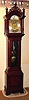 Mixed Lot: C.1888, E. Howard, No. 81 mahogany tall case, now with a converted E Howard master clock movement (like No. 1, but with circular cut outs in the front plate.), one weight, 8-day with rocking ship.