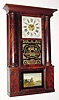 C.1845 Elisha Manross, 8-day time/strike false hollow column shelf clock.