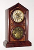 C.1880, E. Ingraham and Co., "Doric", 8-day time/strike/alarm shelf clock.