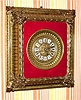 C.1886, Ansonia Clock Co., "Richelieu", 8-day lever movement plush wall timepiece.