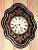 C.1890, French, 8-day time/strike Morbier bakers wall clock.