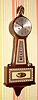 C.1958, Seth Thomas Clock Co., "Brookfield", 8-day time/strike banjo clock (original German movement).