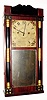C.1835, Chauncey Boardman, Bristol, CT 30-hour time/strike wood movement shelf clock.