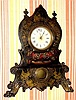 C.1860, Unknown, 8-day time/strike iron front shelf clock.