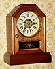C.1870, Seth Thomas Clock Co., Octagon Top, 30-hour time and alarm cottage clock.