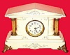 C.1911, Seth Thomas Clock Co., "Blanche", 8-day time/strike adamantine mantel clock.