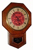 C.1920 New Haven Clock Co., Lucky Strike advertiser, 8-day drop octagon timepiece.