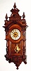 C.1905, German, Junghans, Walnut wall clock in the Alt Deutsch style, 8-day time and strike.