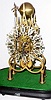 C.1950, Classic Clocks, England, 8-day fusee passing strike skeleton timepiece.