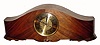 C.1950, German, Art Deco, Striking Mantel clock, circasian walnut, 8-day.