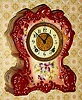 C.1900, William L. Gilbert Clock Co., 8-day time and strike No. 416 porcelain mantel clock.