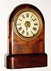 C.1878, Seth Thomas Clock Co., "Tudor No. 1", 8-day time-strike-alarm round top shelf clock.