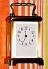 C.1900, French, Brass Cased, 8-day carriage timepiece.
