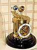 C.2002, German, Franz Hermle, Orrery clock under dome, with annual calendar and signs of the Zodiac, battery operated, change battery yearly.