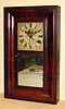 C.1841, S. B. Terry, OG Shelf clock in rosewood, with early and uncommon upside down movement with large escape wheel, exposed just above center shaft, and solid great wheels.