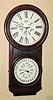 C.1865, L. F. and W, Carter, Bristol, Conn, Lewis Calendar No. 2, double dial perpetual calendar, 2-weight roller pinion movement (second weight acts as retaining power).
