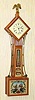 C.2004 (dated) Wayne R. Cline, Bowling Green, KY, mini Diamond Head Banjo clock with 8-day lever movement.