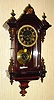 C.1850, Austrian Grand Sonnerie, 30-hour spring MINIATURE DWARF wall clock, with dark grained finish.