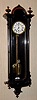 C.1860, Austrian, 1-Wt Mini Vienna Regulator, 6-day in an ebonized case, the porcelain dial with 2- pieces and spun bezels.