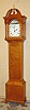C.2001, Foster S. Campos, Pembroke, Mass, rocking ship grandmother clock in tiger maple, serial No. 4.