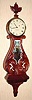 C.1979, Foster S. Campos, Repro Lyre clock, 8-day, weight driven.