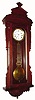 C.1883, New Haven Clock Co., Regulator No. 9, with original pinwheel movement and grid pendulum in walnut. To quote the New Haven catalog for that year "Finished with Glass Sides, Movement of best Swiss Pattern, Sweep Second Hand, Dead Beat Escapement, 12 Inch Porcelain Dial, Steel and Brass Pendulum Rods, adjusting to heat and cold."