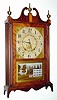 C.1825, Seth Thomas, Plymouth, Conn, 30-hour time/strike wood movement pillar and scroll shelf clock.