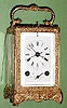C.1850, French, Leon Cleme Bourgeois, a' Morez, Early Brass Cased carriage clock, grand sonnerie with repeat and alarm.
