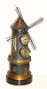 C.1890, France, Animated Windmill clock and barometer, from the French Industrial Series.