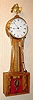 C.2002, Foster S. Campos, Pembroke, Mass, Banjo timepiece, one weight, in curly maple.
