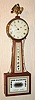 C.1979 (dated) Foster S. Campos, Pembroke, Mass, Willard's Patent timepiece reproduction, 1-wt, 8-day, cross banded mahogany case.