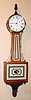C.1981, E. Howard and Co., Boston, Model No. 95 Re-issue. 8-day, weight driven banjo clock, serial No. 14, mahogany cross-banded case.