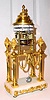 C.1790, French, Annular Dial Portico clock with silk thread suspension and bell strike.