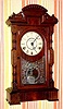 C.1890, Seth Thomas HECLA, Quarter Strike on 2 bells and hour strike on cathedral gong, carved walnut case shelf clock.