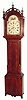 C.1808, Martin Cheney, Windsor, Vermont, 8-day banded mahogany tall case, painted dial, with seconds hand.
