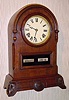 C.1870, Boardman and Hubbell Patent Walnut shelf calendar, manufactured by Jerome and Co., New Haven.