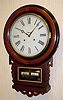 C.1870, Boardman and Hubbell Patent Walnut wall calendar, manufactured by Jerome and Co., New Haven.