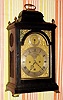 C.1770, Thomas Wagstaff, London, ebonized 2-fusee bracket clock, crown verge with engraved backplate.