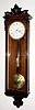 C.1840, Austrian, Biedermeier 1-wt wall timepiece, 8-day, in a rosewood veneered case.