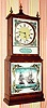 C.1980, Colonial Mfg, for Greenfield Village, Dearbron, MI, reproduction Aaron Willard shelf clock, serial No. 199 of 400, German mov't, Westminster chimes.