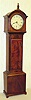 C.1830, English, Ralph Walsh, Mini Round dial tall clock [39 inches] with 5.75" dial, 1-wt time only.