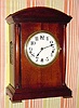 C.1917, Waterbury Clock Co., Chime Clock No. 502, mahogany, quarter hour Westminster chime clock.