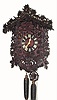 C.1890, Black Forest Cuckoo clock, one day, intricately carved case with edelweiss flowers.