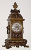 C.1890, French, Japy, Bronze Architectural clock, 8-day bell strike.