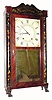 C.1830, E. Terry and Sons, 30-hour time/strike wooden movement half-column and splat shelf clock.